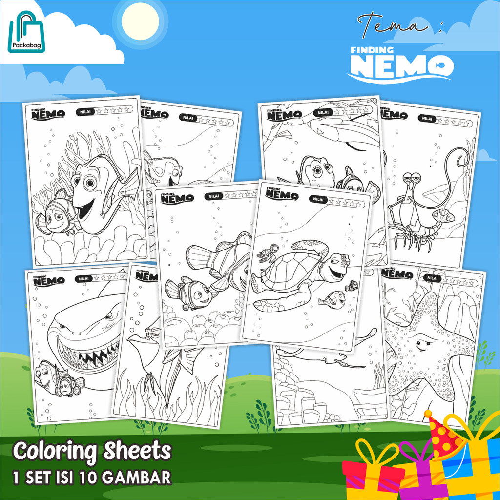 

KERTAS MEWARNAI ANAK A5 MURAH – 1 PACK ISI 10 LEMBAR – COLORING SHEETS KARTUN EDUKATIF NEMO