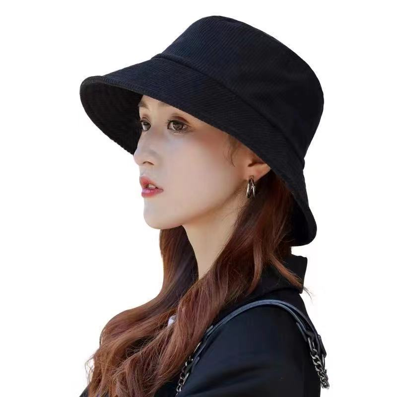 Topi Bucket Bahan Corduroy Gaya Korea Untuk Wanita