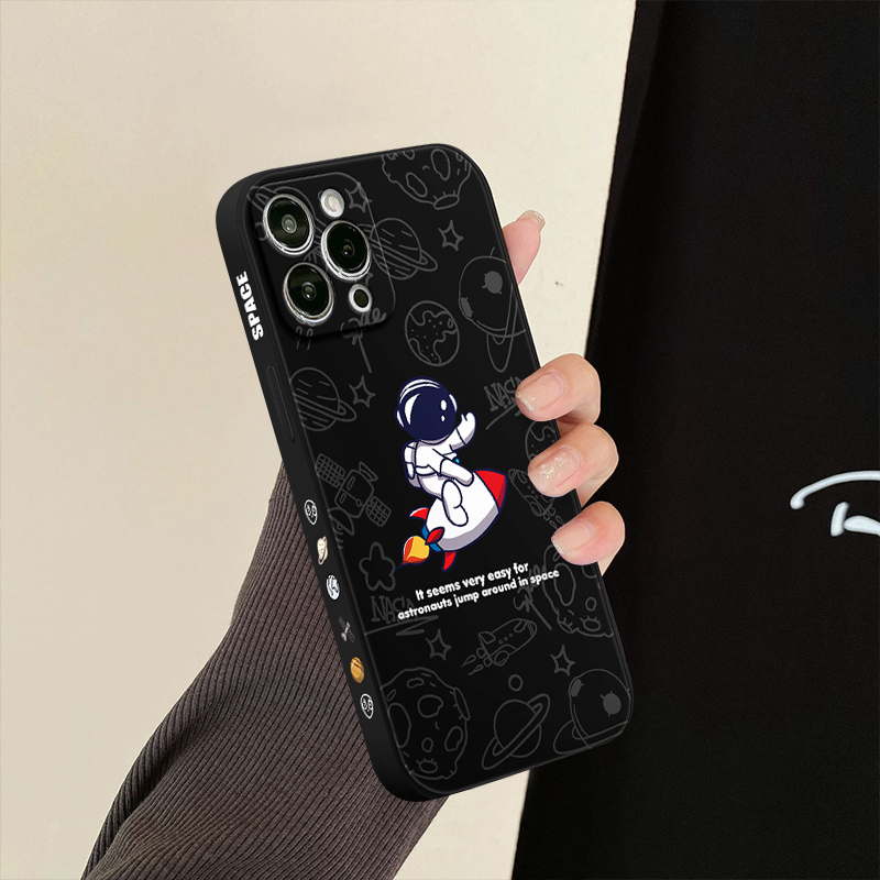 Soft Case Tpu Motif Nasa Astronot Untuk Iphone 11 7 8 6 6s Plus 13 12 Pro Max Xr Se 2020 X Xs Max