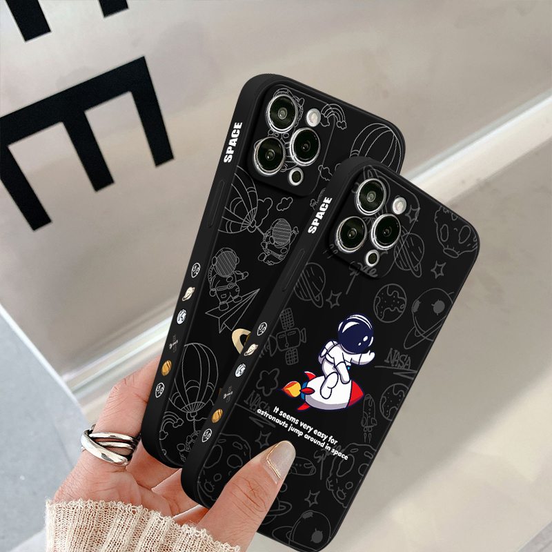 Soft Case Tpu Motif Nasa Astronot Untuk Iphone 11 7 8 6 6s Plus 13 12 Pro Max Xr Se 2020 X Xs Max