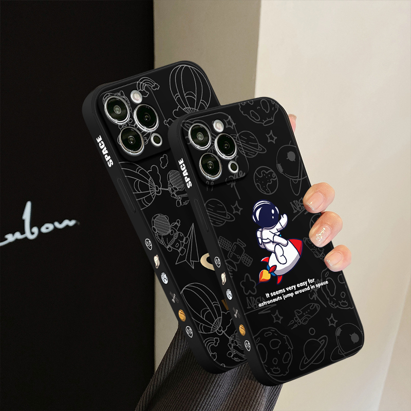 Soft Case Tpu Motif Nasa Astronot Untuk Iphone 11 7 8 6 6s Plus 13 12 Pro Max Xr Se 2020 X Xs Max