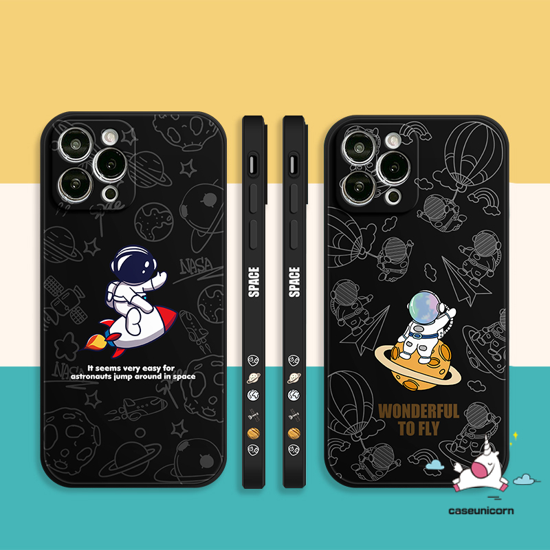 Infinix Hot 10 11 9 Play 12 Pro Smart 4 5 6 Plus Note 11 12 G96 8 12 2023 Hot 12 11 8 11s 9 20 20s 10t 10s 12i 10Lite Motif Samping Kartun Astronot NASA Soft Straight Edge Sarung