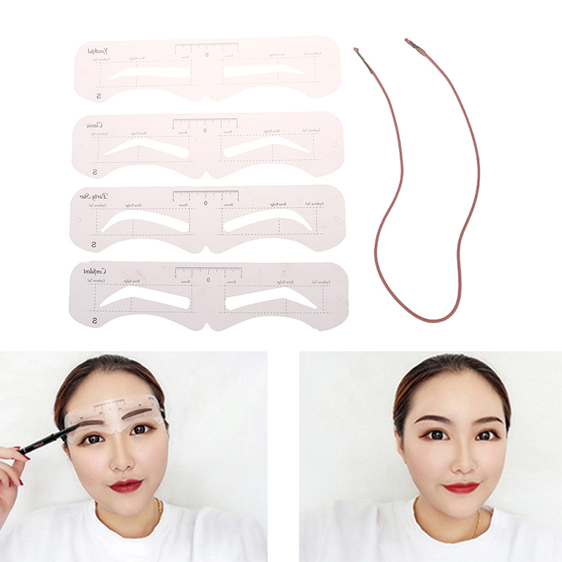 [BFID] 12pcs Stensil Pembentuk Alis Grooming Shaper Template Alat Makeup Kit