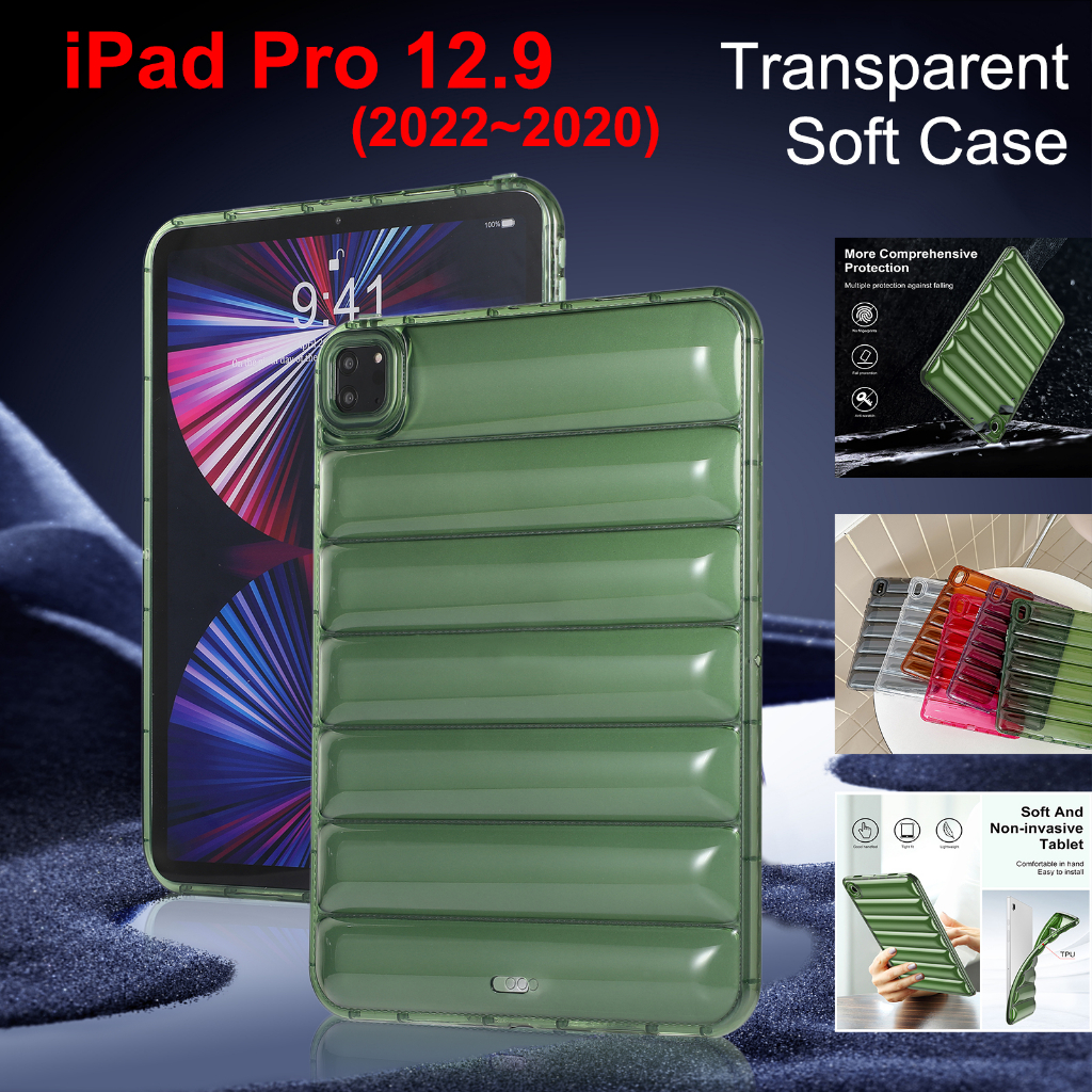 Untuk iPad Pro 12.9 2022 2021 2020 12.9-inci 5th 4th 3rd Generasi Mode Warna Bawah Pakaian Gaya Desain Tablet Shockproof Cover Pelindung Transparan Lembut TPU Case