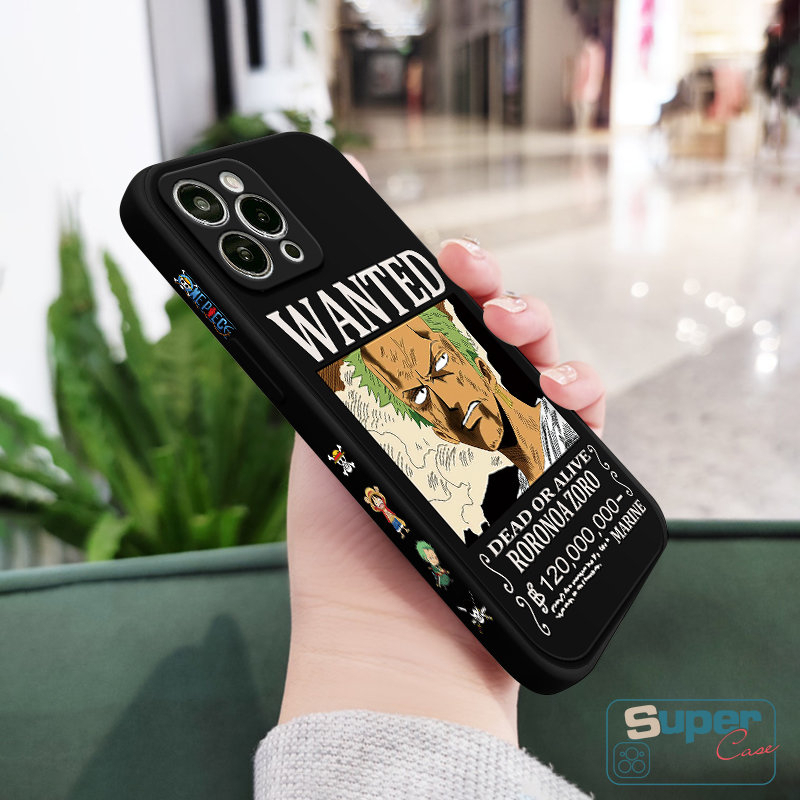 Kartun One Piece Case Realme C35 5 6i 10 9i C31 C12 C25Y C25 C15 C33 C20 C30 C25s 8 Pro 9 8 5i 7 C21Y C11 8i 10 C3 C21 7i C17 Luffy Zoro Lucu Tepi Lurus Sisi Print Sarung Soft Case