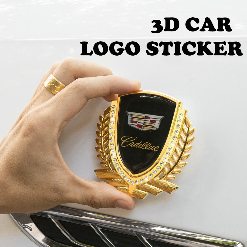 3d Stiker Logo Mobil Logam Dekorasi Jendela Samping Emblem Decals Untuk Toyota Honda BMW Audi Perisai Goresan Aksesoris Mobil