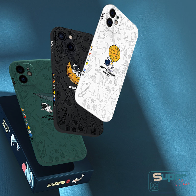 Casing Astronot NASA Untuk Samsung A34 A14 A13 A32 A54 A23 A04s A02s A03s A12 A03 A04 A22 A20s A21s A52 A33 A53 A51 A11 A52 A31 A50 A10s A71 A50s A30s A72 A52s Soft Case Motif Samping