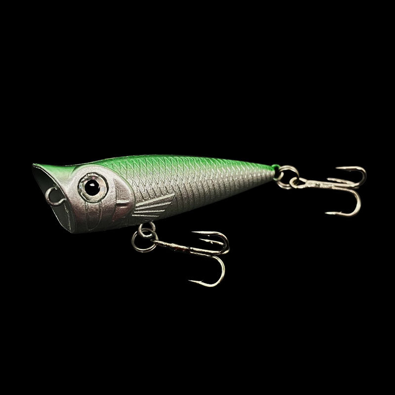 1pcs Popper Ikan Kecil Umpan Pancing Umpan Keras Warna-Warni 5cm/4g Crankbait Wobbler Tackle TopWater Mengambang Pike Umpan Dengan Kait Treble