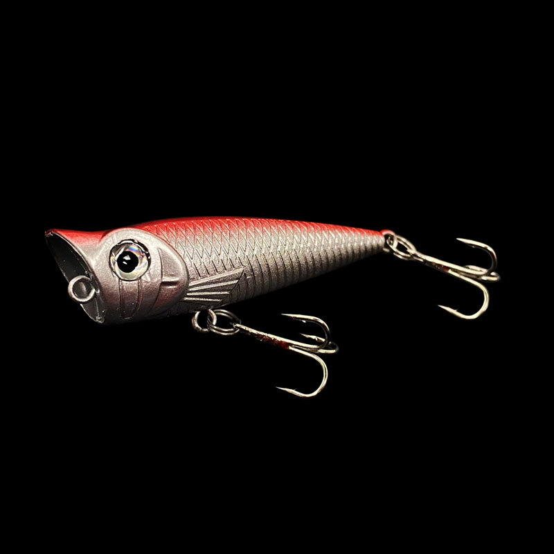 1pcs Popper Ikan Kecil Umpan Pancing Umpan Keras 5cm/4g Crankbait Wobbler Tackle TopWater Mengambang Pike Umpan Dengan Kait Treble