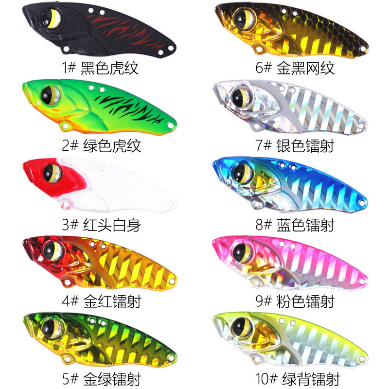 1pcs VIB Umpan Pancing Ikan Kecil Logam Swimbait 7g 10g 14g Tenggelam Bass Wobbler Jig Hook Jigging Umpan Engkol Tackle