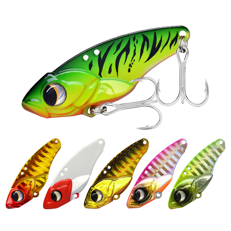 1pcs VIB Umpan Pancing Ikan Kecil Logam Swimbait 7g 10g 14g Tenggelam Bass Wobbler Jig Hook Jigging Umpan Engkol Tackle