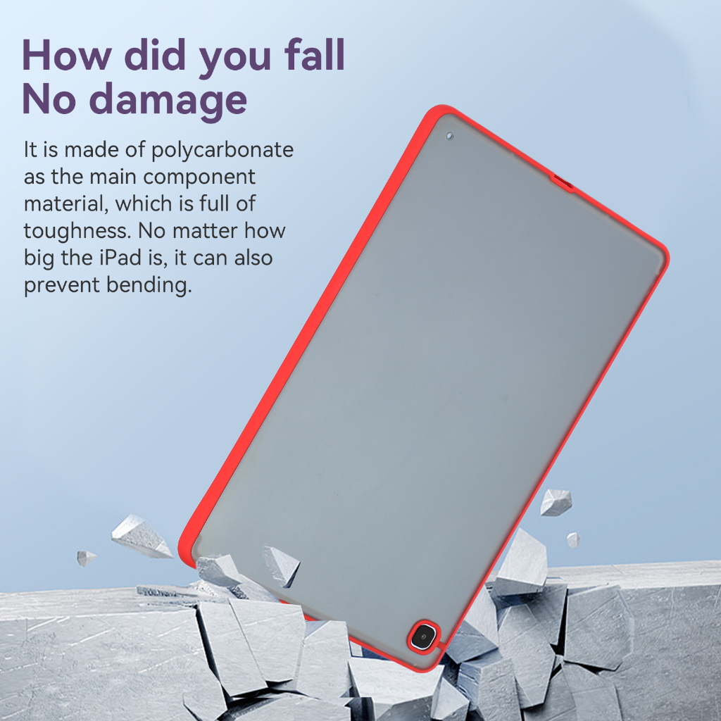 Untuk Samsung Galaxy Tab A7 10.4 (2022/2020) SM-T509 SM-T500 SM-T505 T505N A8 10.5 (2021) SM-X200 SM-X205 Fashion Skin Feel Tablet Protection Case Bingkai Warna Matte Bening Penutup Belakang