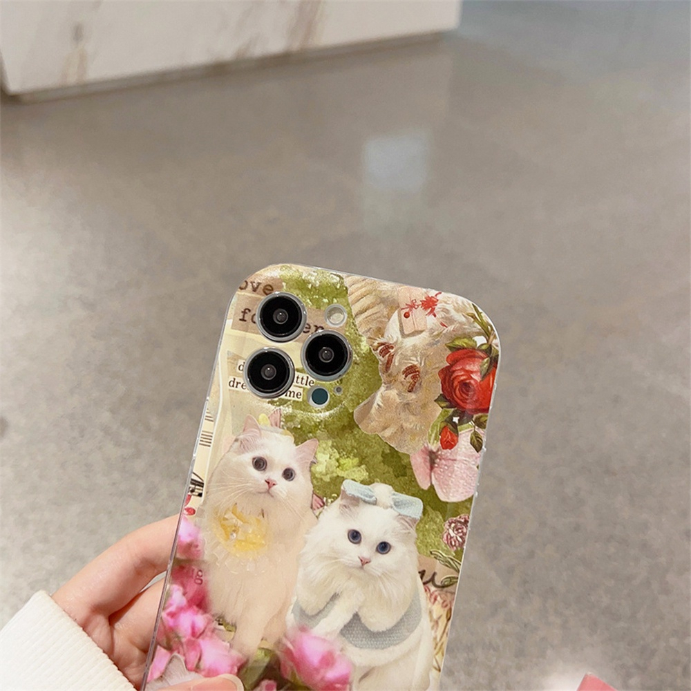 Casing Kucing Lucu Untuk Redmi10 10S Note11 9S Note8 Note7 Pro Redmi 9A 9T Xiaomi Poco X3 GT M3 M3Pro Floral Ragdoll Casing Ponsel Silikon Lembut