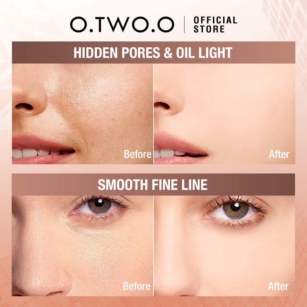 O.TWO.O 2 pcs/set Face Makeup Primer Invisible Pore &amp; Waterproof Eyebrow Cream &amp; Powder Gel