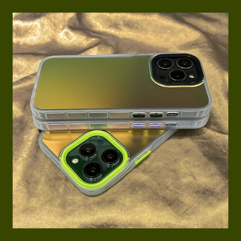 IPHONE Casing Ponsel Bubuk Matte Sederhana Mewah Kompatibel Untuk Iphone14 13 12 11 Pro Max Glossy Ultra Slim Shockproof Lembut IMD Penutup Belakang