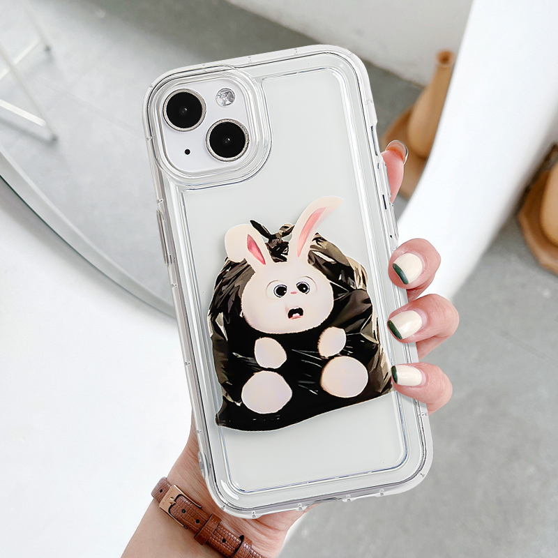IPHONE Kompatibel Untuk Iphone 11 14 13 12 Pro Max7 8 6 6S Plus XR X XS MAX Kartun Lucu Kucing Anjing Airbag Shockproof Lembut TPU Silicon Bening Pasangan Phone Case