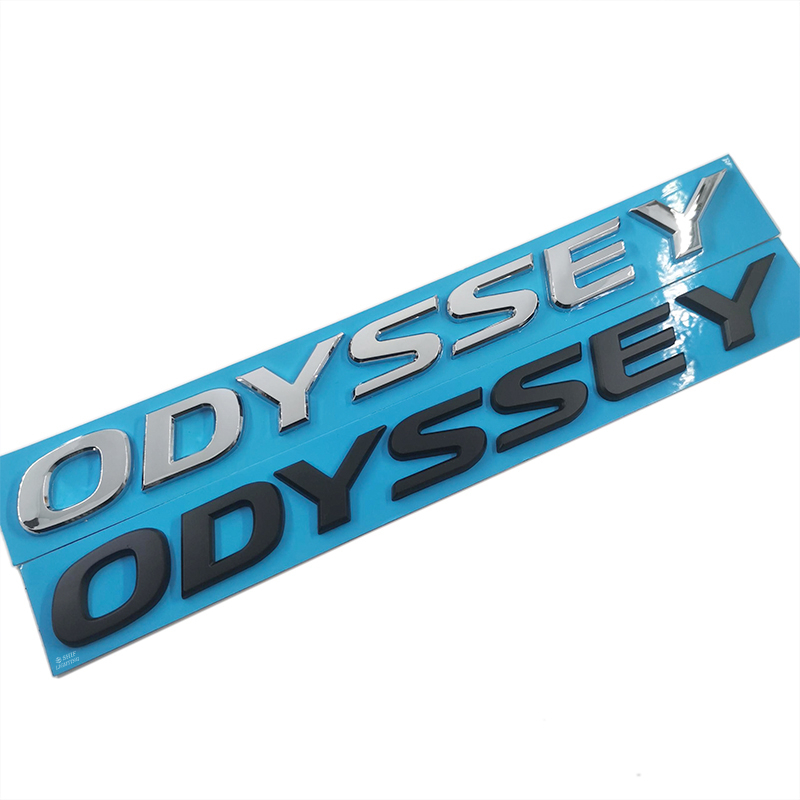 1x ABS Chrome Hitam ODYSSEY Huruf Logo Mobil Auto Rear Trunk Emblem Badge Sticker Decal Untuk HONDA ODYSSEY