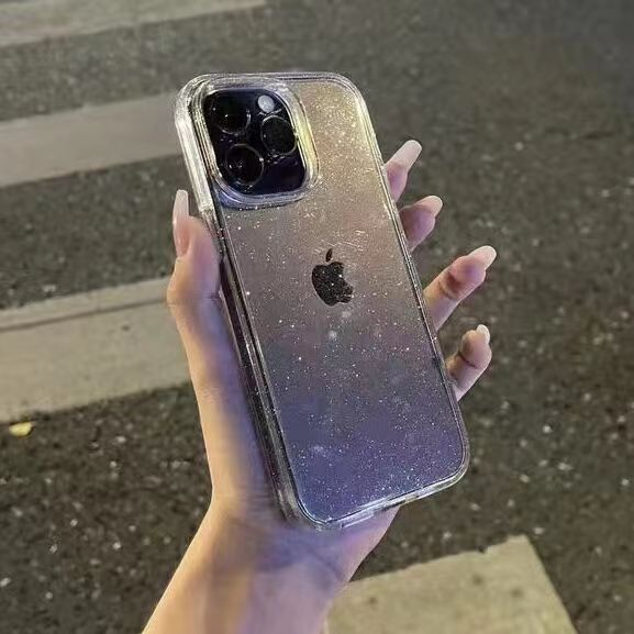 IPHONE Casing Bling Glitter Bening Kristal Untuk Iphone14 13 11 Pro Max12Mini XS XR X8 7 Plus SE2022 14Pro 13Pro IPone Wanita Perempuan Cover