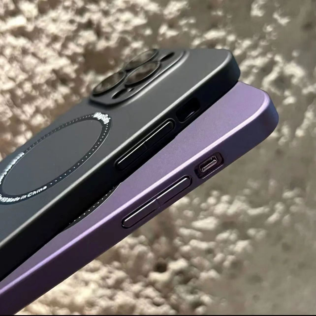 IPHONE Casing PC Keras 0.8MM Ultra Tipis Slim Matte Magnetik Untuk Iphone11 12 13 14 Pro Max Xs Max XR 14 Plus Case Dengan Lensa Kamera Pelindung Kaca