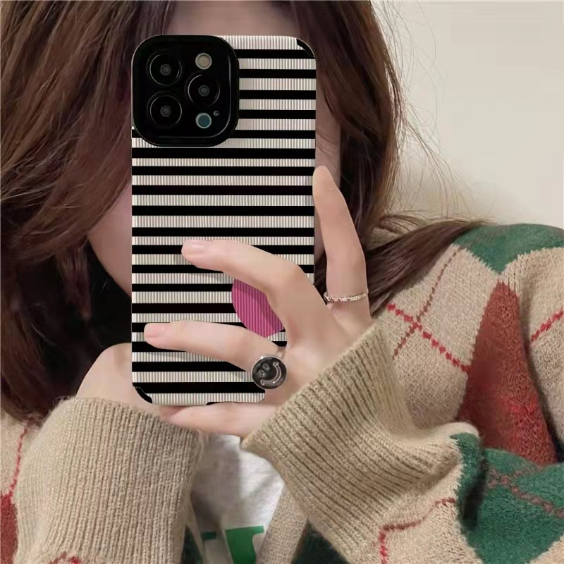 【Love】Lamb Skin Pretty Soft Case for IPhone 6S 7 Plus 8 Plus X XS XR XS Max iPhone 11 13 12 14 PRO Max ip 11 14 Plus Mini beautiful goodly Phone Case for Women Girl Striped Heart