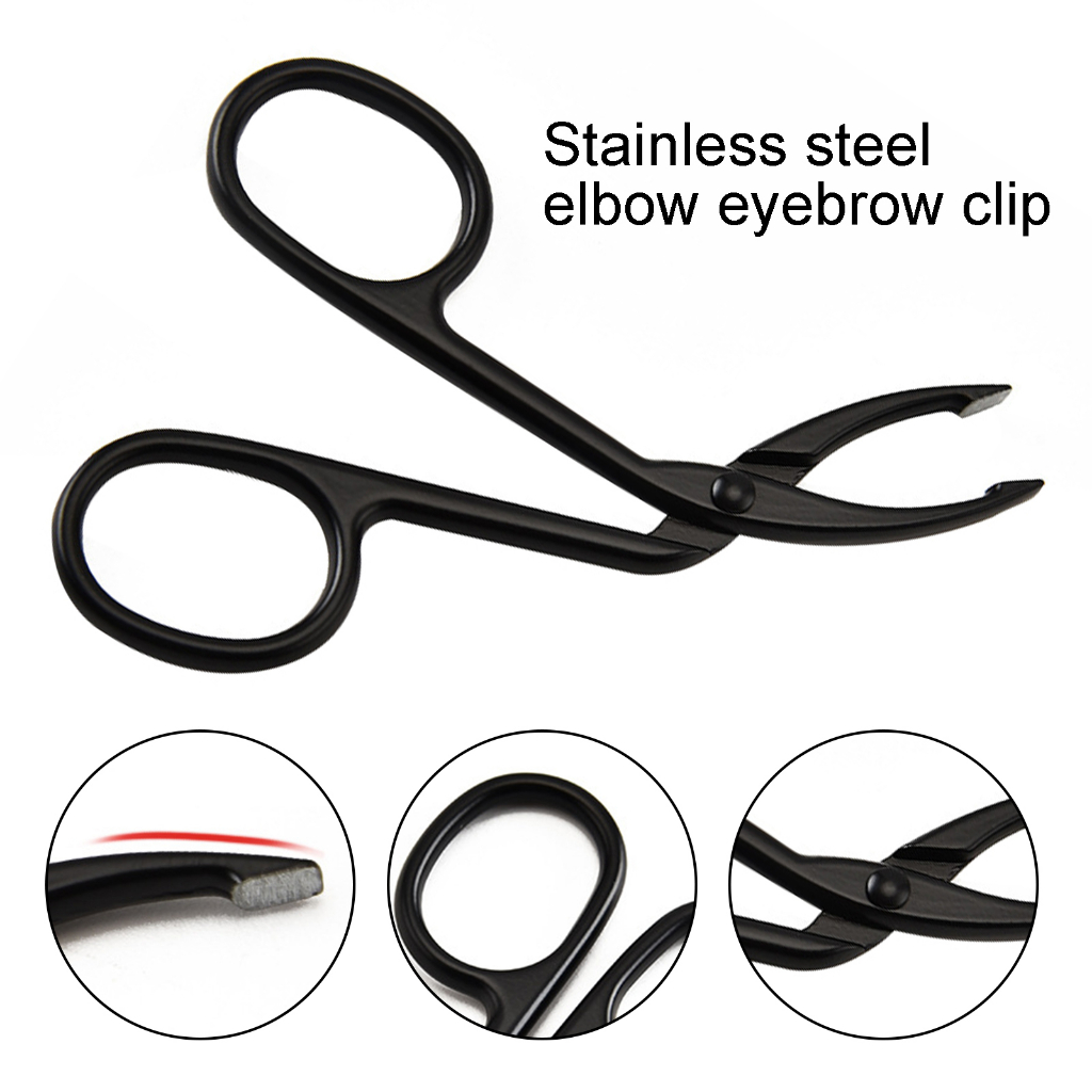 [Predolo1] Pinset Alis Gunting Gagang Pegangan Nyaman Flat Tip Tweezer Trimming