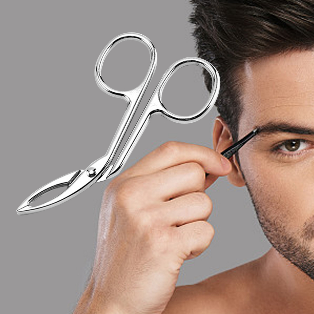 [Predolo1] Pinset Alis Gunting Gagang Pegangan Nyaman Flat Tip Tweezer Trimming