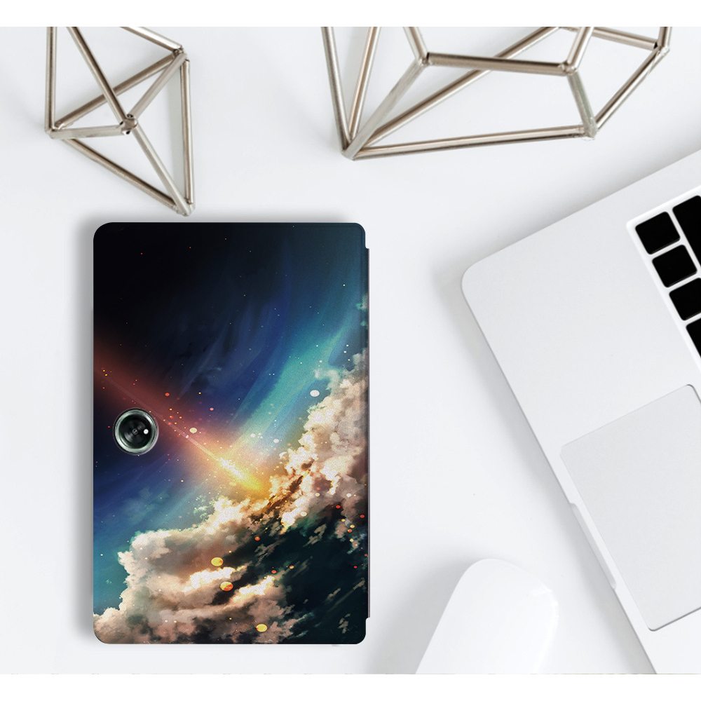 Untuk OnePlus Pad (2023) 11.61 &quot;1+Pad Fashion Kualitas Tinggi Warna Langit Berbintang Marmer Flip Kulit Tablet Pelindung Case Stand Cover