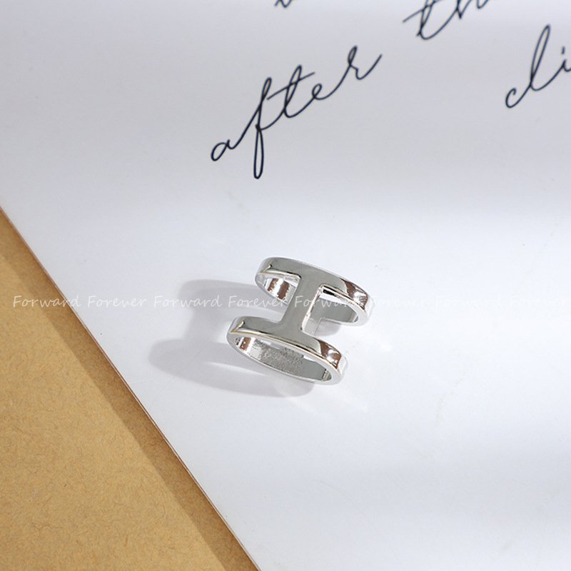 Simple Hot Selling Halus Syal H Kancing Paduan Cincin Aksesoris Wanita