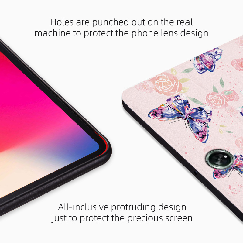 Untuk OnePlus Pad (2023) 11.61 &quot;1+Pad Fashion Tablet Perlindungan Case Flip Book Fancy Color Butterfly PU Leather Stand Cover