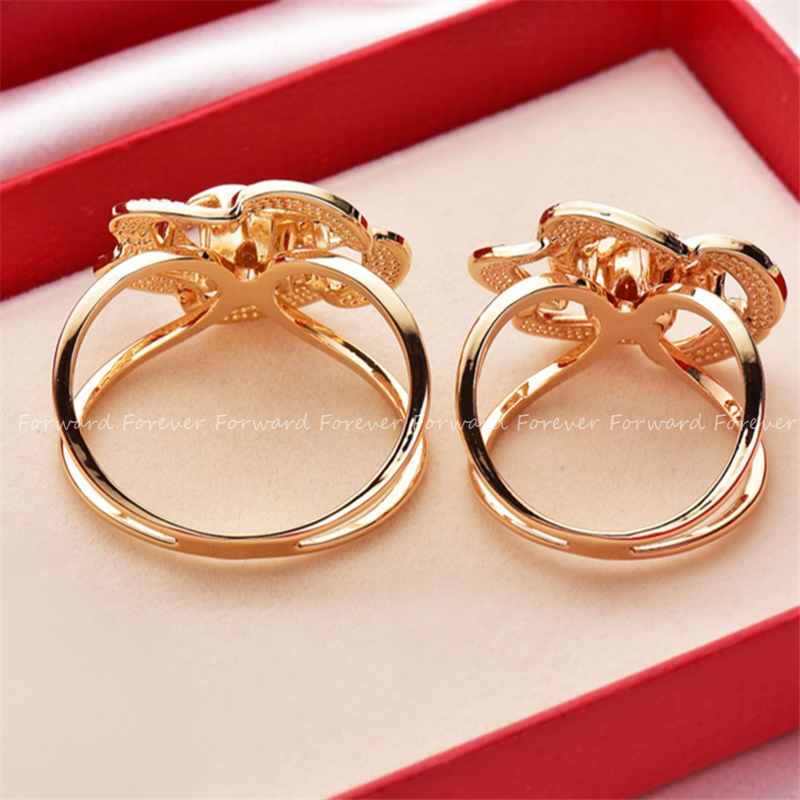 Hot Jual Cincin Syal Bunga Besar Bahan alloy Kristal Bros Aksesoris Untuk Wanita