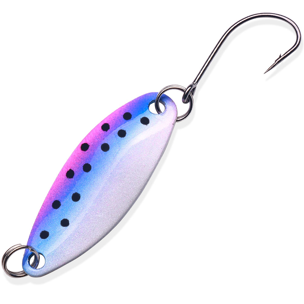 2.5g 3.6 cm Kait Tunggal Umpan Keras Umpan Trout Bertengger Chub Salmon Metal Spoon Fishing Lure 5warna