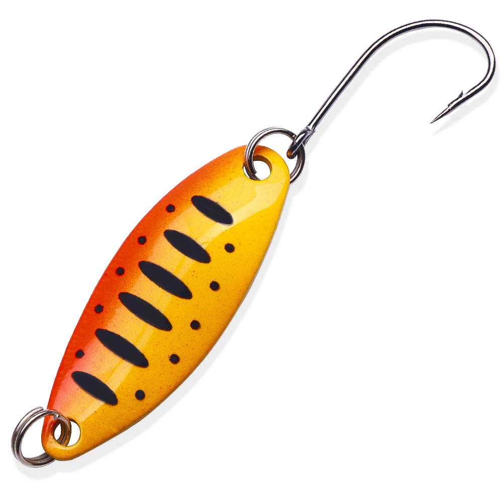 2.5g 3.6 cm Kait Tunggal Umpan Keras Umpan Trout Bertengger Chub Salmon Metal Spoon Fishing Lure 5warna