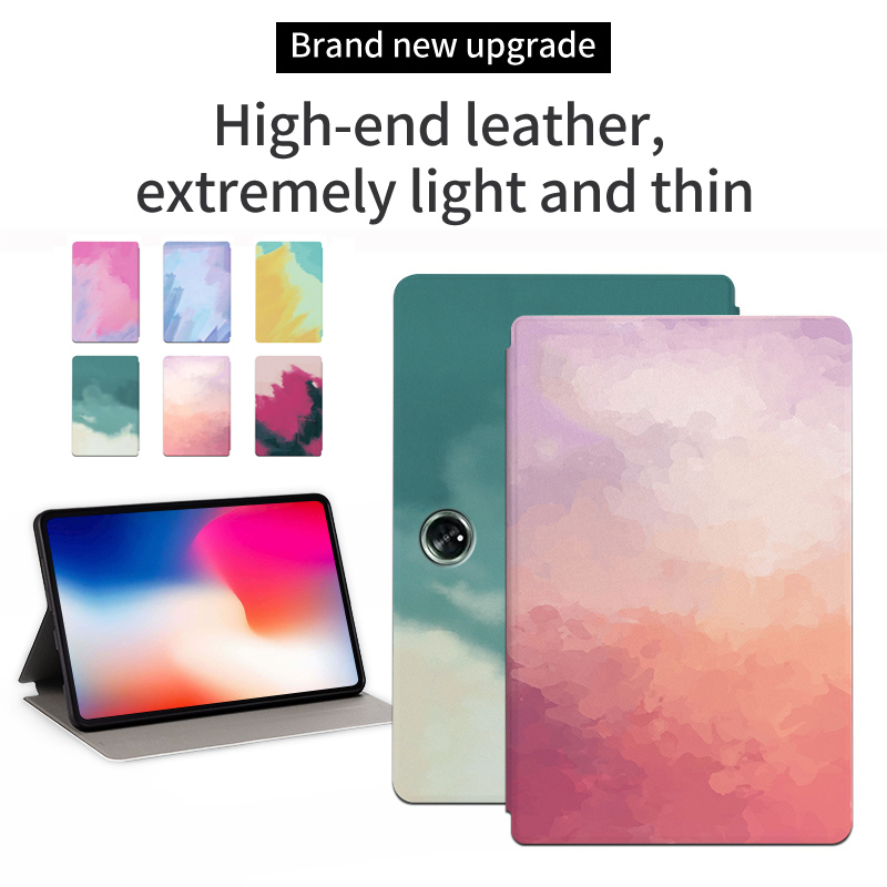 Untuk Oppo Pad2 (2023) 11.61 &quot;Pad2 Opd2201Fashion Tablet Case Pelindung Kualitas Tinggi Watercolor Art Painting Flip Leather Stand Cover