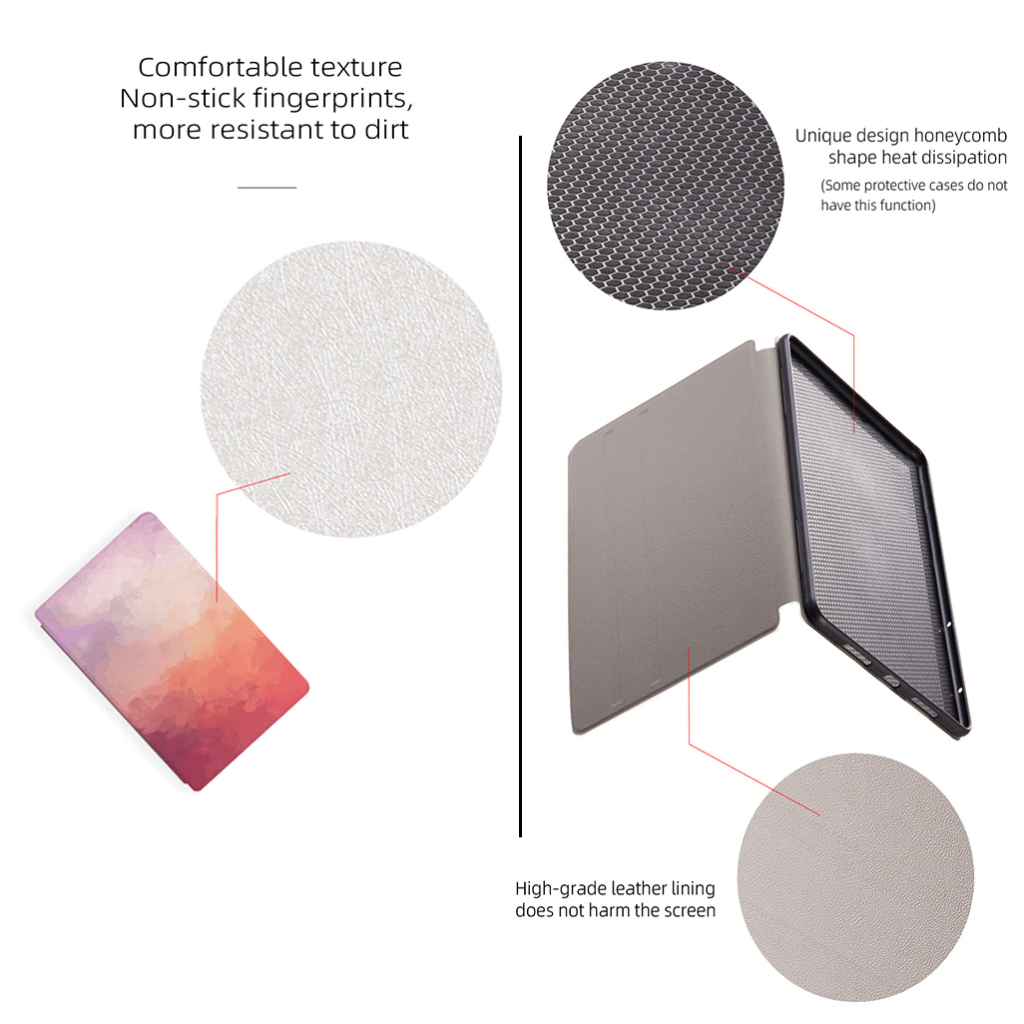 Untuk OnePlus Pad (2023) 11.61 &quot;1+Pad Fashion Tablet Pelindung Case Kualitas Tinggi Cat Air Seni Lukisan Flip Kulit Stand Cover