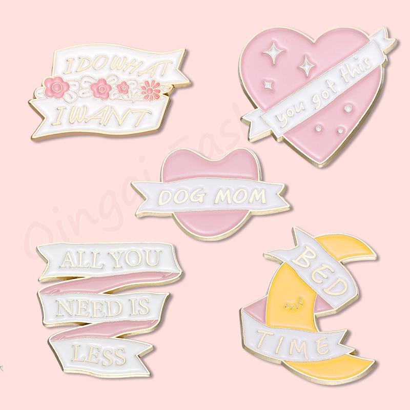 Pin Enamel Tulisan Pink Lucu I Do What I Want Banner Bros Lencana Laple Pin Kartun Bros Lencana Perhiasan Hadiah Untuk Teman