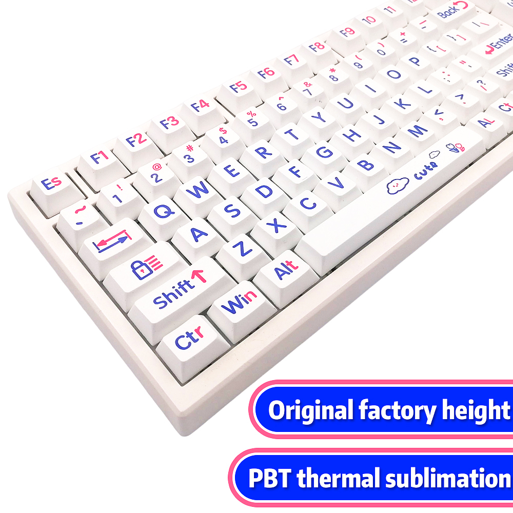 Keycap Biru Seri Besar Klein BIG Key Cap Cherry Tinggi PBT Thermal Sublimation Keyboard Mekanik Keycaps