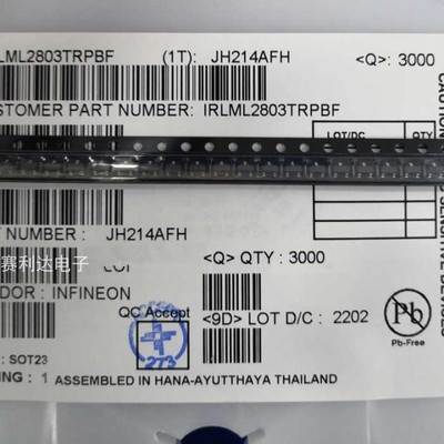 10pcs IRLML2803TRPBF SOT-23 N Salur 30V/1.2A IRLML5103TRPBF SOT-23 P Channnel-30V/-0.76A