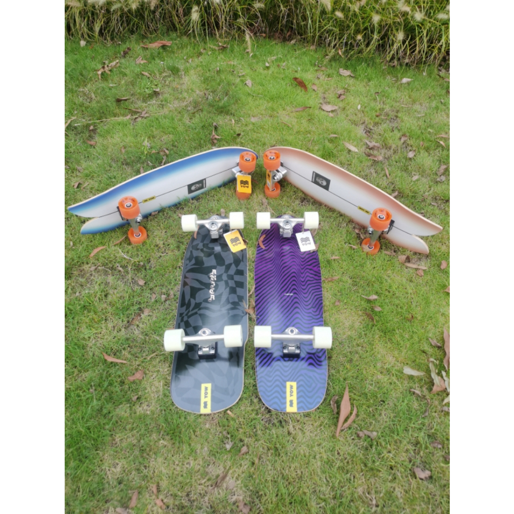 Yow surfskate skateboard land surfskateboard cruiser slide pumping surf skate training board Papan balance Papan carver Mport slide