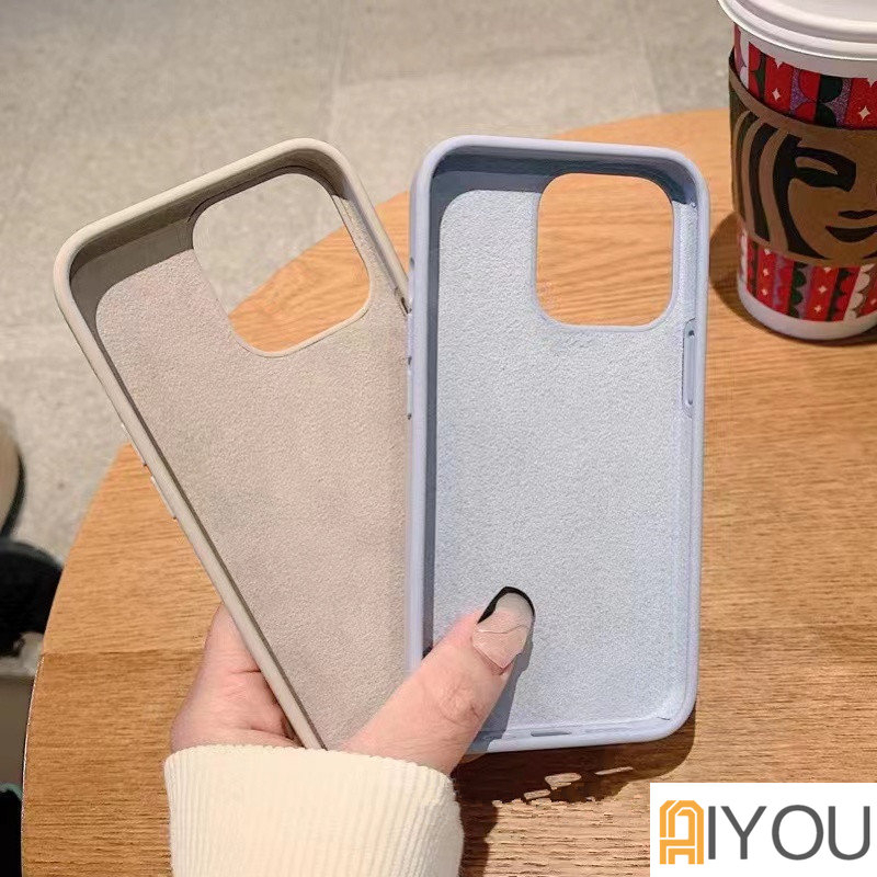 Morandi color mobile iP 14 13 12 11 pro X XR XS MAX mobileip... case i7 i6 6S + 8plus official website liquid silicone case