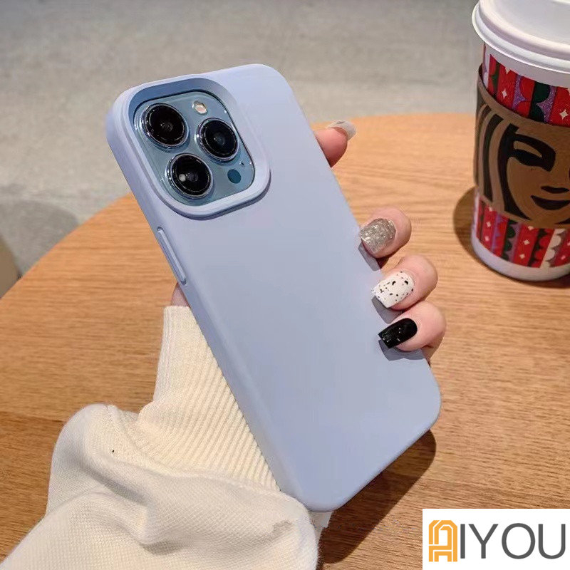 Morandi color mobile iP 14 13 12 11 pro X XR XS MAX mobileip... case i7 i6 6S + 8plus official website liquid silicone case