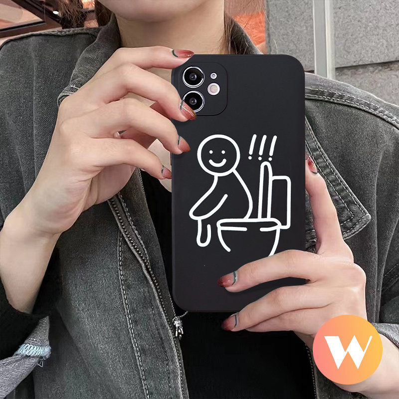 Case Stickman Lucu Hitam Dan Putih Oppo A76 A96 A16 A57 A17 A17k A11 A12 A54 A15 A7 A95 A78 A36 A74 A11K A5S A92 A1K A3S Reno 8T 7 6 4F 5F 45 A5 A53 A9 Soft TPU Sarung Shockproof