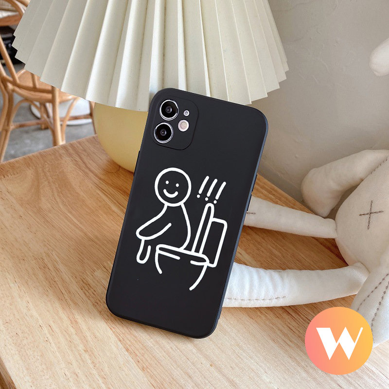 Case Stickman Lucu Hitam Dan Putih Oppo A76 A96 A16 A57 A17 A17k A11 A12 A54 A15 A7 A95 A78 A36 A74 A11K A5S A92 A1K A3S Reno 8T 7 6 4F 5F 45 A5 A53 A9 Soft TPU Sarung Shockproof