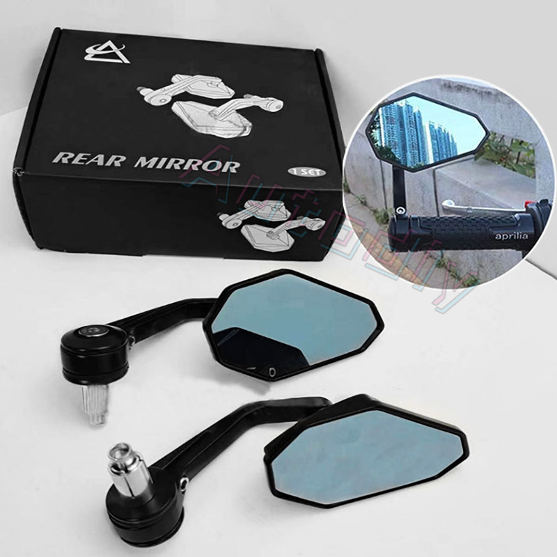 Kaca Spion Samping Motor Universal Bahan Aluminium Alloy Kaca Spion360° Pahlawan Racing Spion Belakang Adjustable