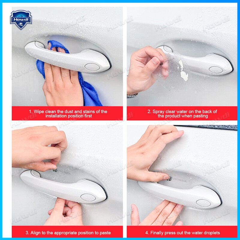 8pc/set Mazda Penutup Pelindung Gagang Pintu Mobil Inner Bowl Anti Gores Sticker