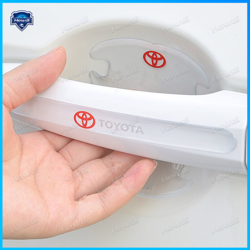 4pcs/set Penutup Pelindung Gagang Pintu Mobil Mangkok Dalam Stiker Anti Gores Untuk Toyota