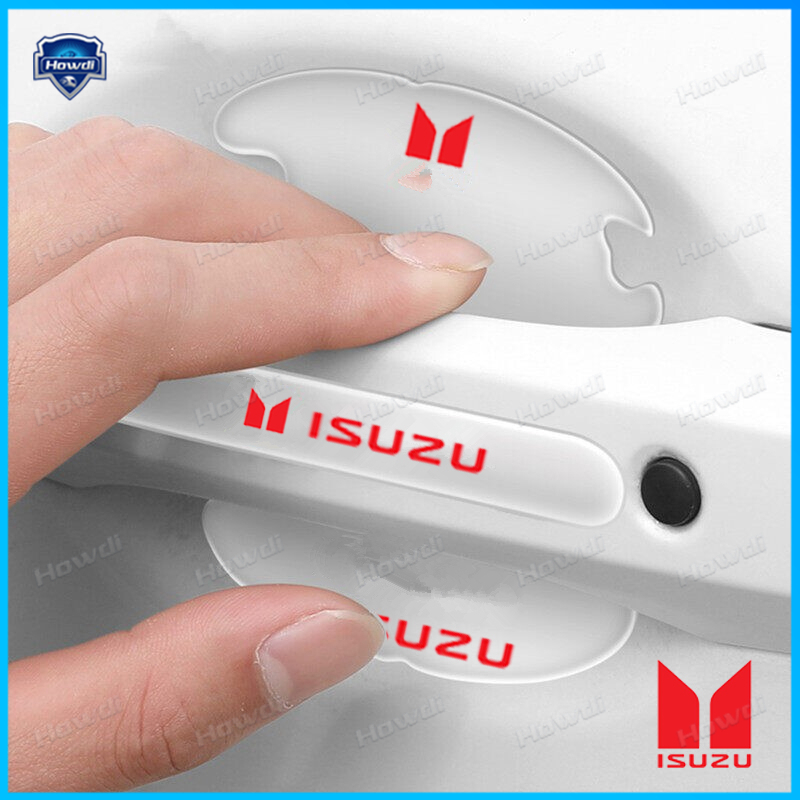 4pcs/set Penutup Pelindung Gagang Pintu Mobil Mangkok Dalam Stiker Anti Gores Untuk Isuzu