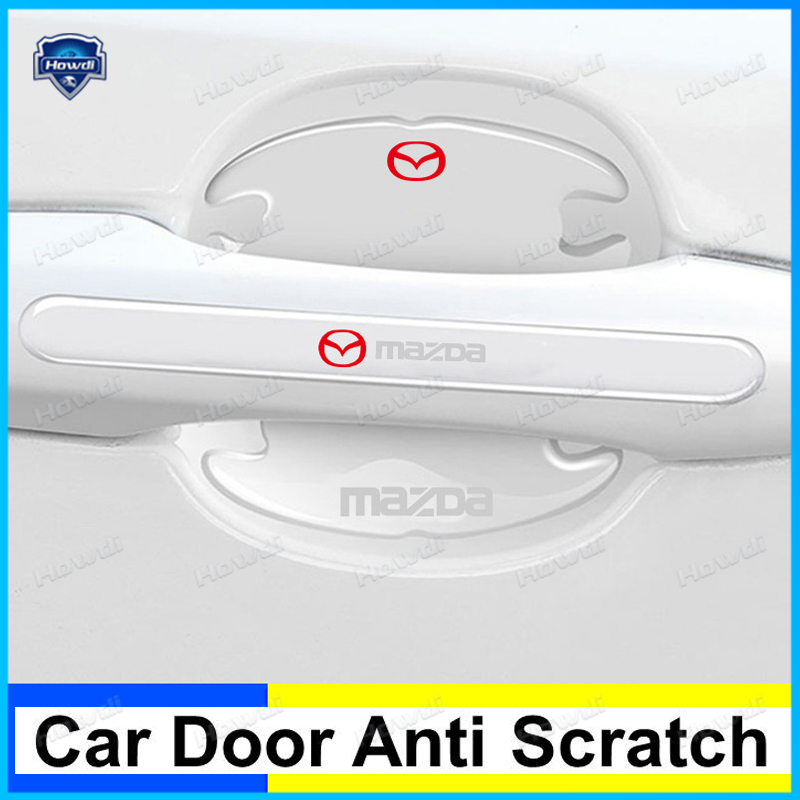 4pcs/set Penutup Pelindung Gagang Pintu Mobil Mangkok Dalam Stiker Anti Gores Untuk Mazda