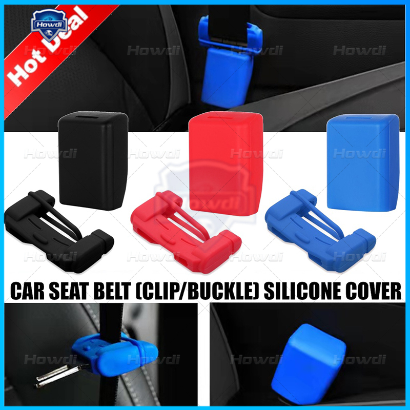 Sabuk Pengaman Universal Mobil Klip Gesper Silicone Cover Pelindung Anti Gores Tabrak Dekorasi Aksesoris