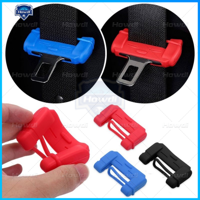 Sabuk Pengaman Universal Mobil Klip Gesper Silicone Cover Pelindung Anti Gores Tabrak Dekorasi Aksesoris