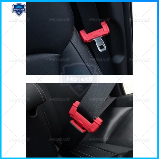 Sabuk Pengaman Universal Mobil Klip Gesper Silicone Cover Pelindung Anti Gores Tabrak Dekorasi Aksesoris